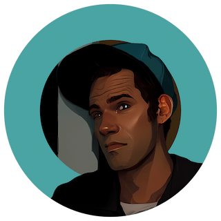 AI thinks I look like this a comic-like selfie